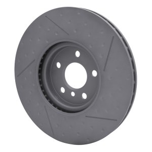 Mini Cooper Clubman Brake Rotor (1) - Front - R1 Concepts - Dimpled & Slotted GeoSPEC Coated - `15-`19